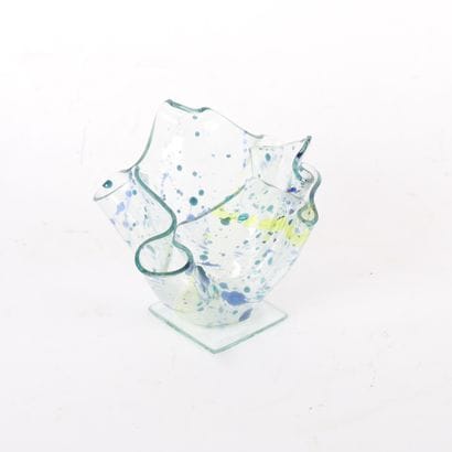 F.DAUDEVILLE 
Small pleated vase in speckled...