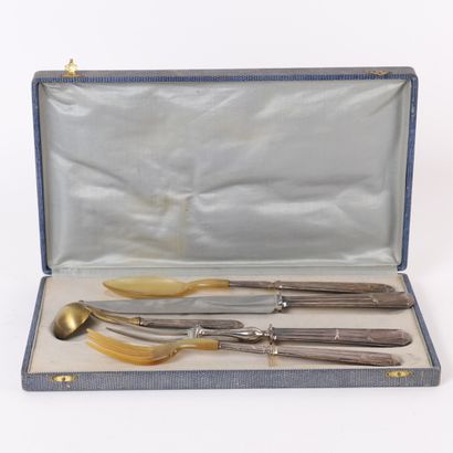 SILVER-PLATED SALAD SERVERS + LEG OF LAMB...