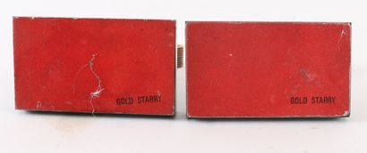 PAIR OF GOLD STARRY BOOKENDS, 20th Century
Made...