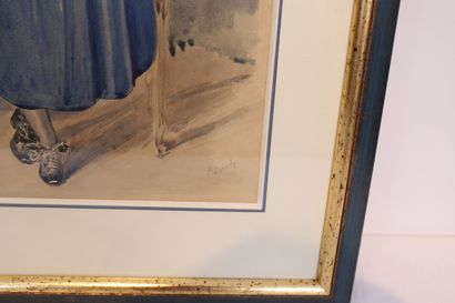 PORTRAIT OF A YOUNG WOMAN IN AN INTERIOR
Watercolor...