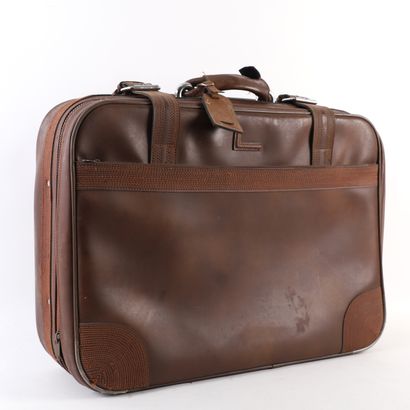 LANCEL CHOCOLATE LEATHER SUITCASE
Chocolate-colored...