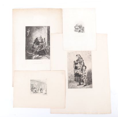 SET OF FOUR ENGRAVINGS:
- 