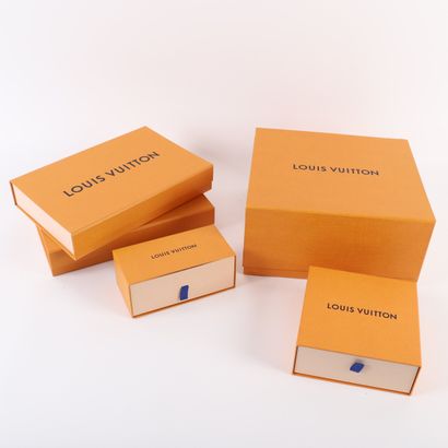 SET OF FIVE EMPTY LOUIS VUITTON CARDBOARD...