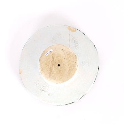 PORCELAIN TRINKET DISH DECORATED WITH A RED...