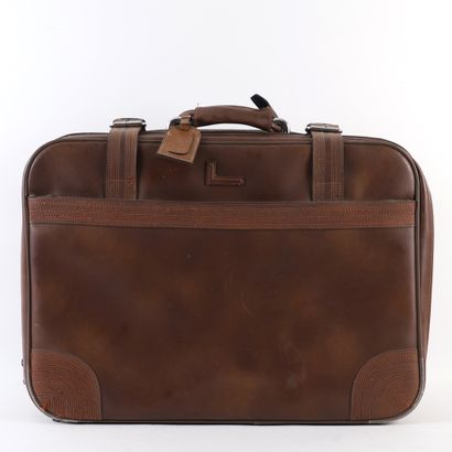 LANCEL CHOCOLATE LEATHER SUITCASE
Chocolate-colored...