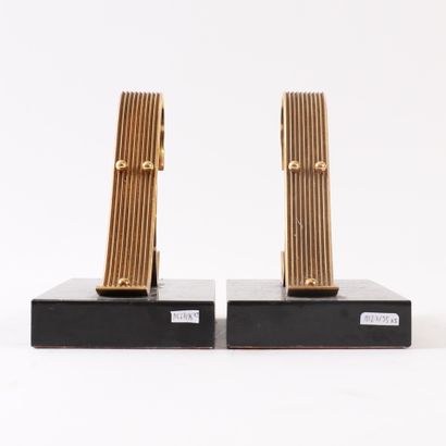 PAIR OF GOLD STARRY BOOKENDS, 20th Century
Made...