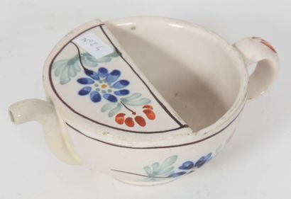 Canard de malade en polychrome de fleurs...