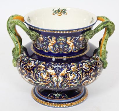 VASE EN FAIENCE DE GIEN

En faience polychrome,...