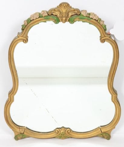 MIROIR EN BOIS LAQUE DE STYLE LOUIS XV XXè

En...