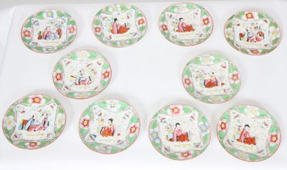 10 assiettes en porcelaine dure de Bayeux

à...