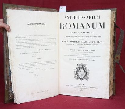 ANTIPHONARUM. 1854, in-folio, reliure ép...