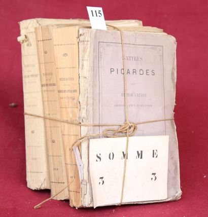 LOT de 4 VOLUMES brochés. PICARDIE.