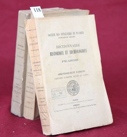 DICTIONNAIRE HIST. de PICARDIE et BIBLIOGRAPHIE....