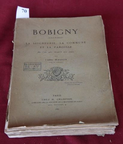 BOBIGNY – HISTOIRE de la COMMUNE par l’Abbé...
