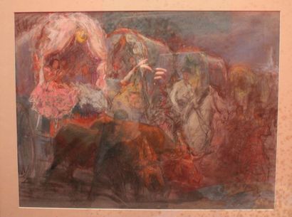 Yves DYE (XIX-XXth)
Mixed media signed on...
