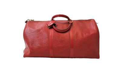 LOUIS VUITTON. Sac Keepall 50 en cuir épi...