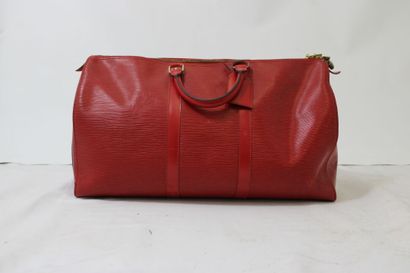 LOUIS VUITTON. Sac Keepall 50 en cuir épi...
