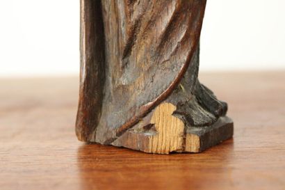 Vierge à l'enfant, bois sculpté. Fin du XIXe...
