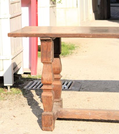 Table de ferme en bois naturel massif, les...