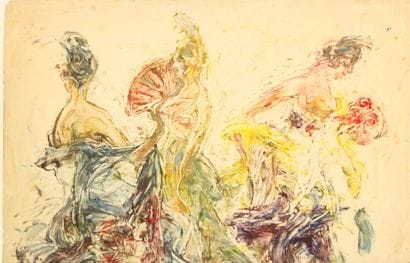 Luis BONNIN MARTIN (1873-1964) 
Le flamenco,...