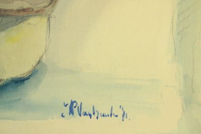 École du XXème siècle
Athlète, aquarelle...