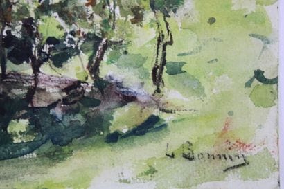 Luis BONNIN MARTIN (1873-1964)
L'allée d'arbres,...