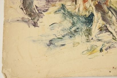 Luis BONNIN MARTIN (1873-1964)
Scène au jardin,...