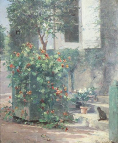 Auguste Michel NOBILLET (1850-1914) Cour...