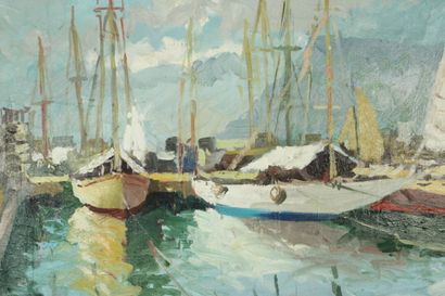 Juan ABELLO PRAT (1922-2008)
Bateaux au port,...