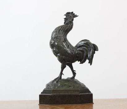 Antoine Louis BARYE (d'après)
Le coq chantant,...