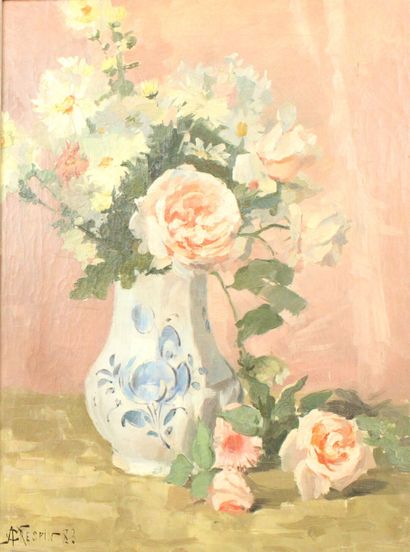 Adolphe CRESPIN (1859-1944) 
Nature morte...