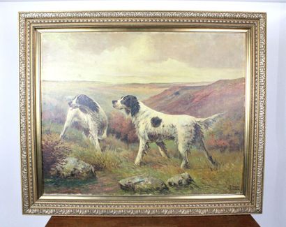 Walter REEVES (1882-1900).
Deux épagneuls...