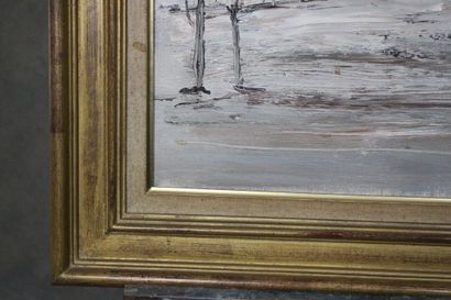 Georges LAPORTE (1927-2000)
Paysage lacustre,...