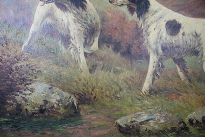 Walter REEVES (1882-1900).
Deux épagneuls...