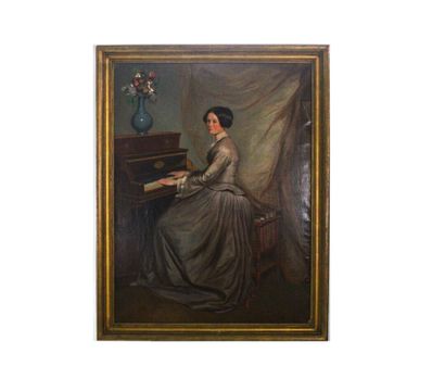 École Française du XIXe siècle. Dame à son...
