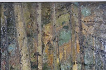Henry GROSJEAN
Sous-bois en automne, huile...