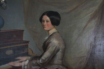 École Française du XIXe siècle. Dame à son...