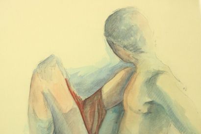École du XXème siècle
Athlète, aquarelle...