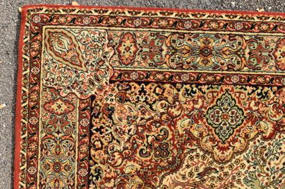 OMAN. Pure wool velvet carpet, decorated...