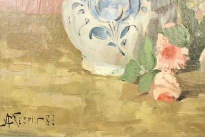 Adolphe CRESPIN (1859-1944) 
Nature morte...