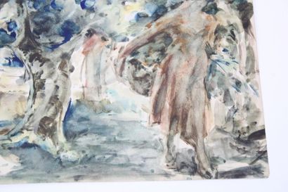 Luis BONNIN MARTIN (1873-1964)
Nu, aquarelle...