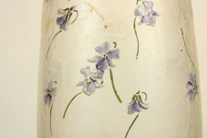 MONTJOYE Glass vase decorated with acid-etched...