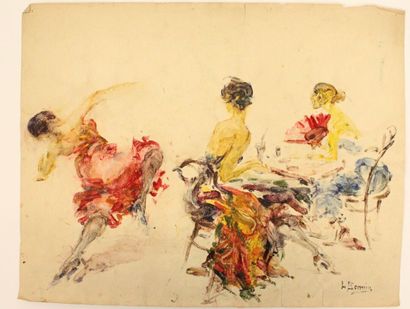 Luis BONNIN MARTIN (1873-1964) 
Le flamenco,...