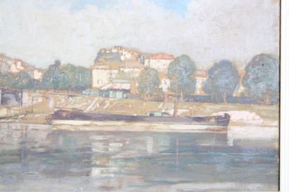Henry GROSJEAN (1864-1948) 
Bord de rivière...