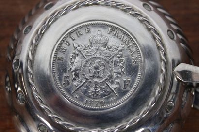 Tastevin en argent, poinçon tête de Minerve...