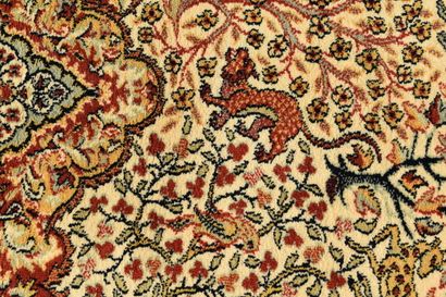 OMAN. Pure wool velvet carpet, decorated...