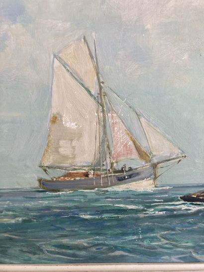Georges LHERMITTE (1882-1967)
Marine, huile...