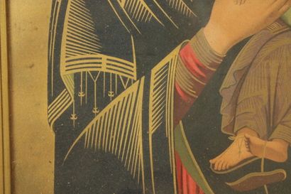 Vierge à l'Enfant dans le goût byzantin,...