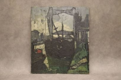 Raymond ELSEVIERS (1914-1999)
Port, huile...
