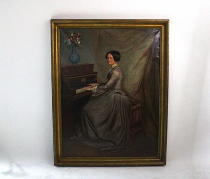École Française du XIXe siècle. Dame à son...